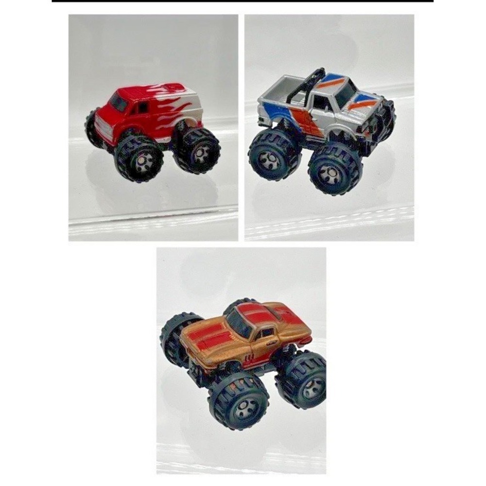 1987-88 Galoob Micro Machines‎ Monster Truck 4x4 Corvette Datsun Lot of 3